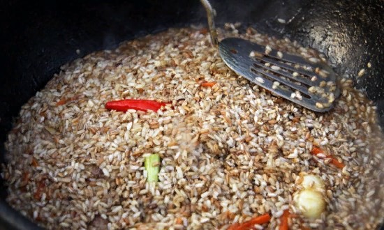 Выкладываем рис