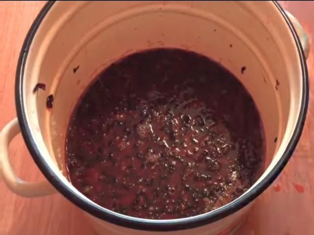 мезга в ведре