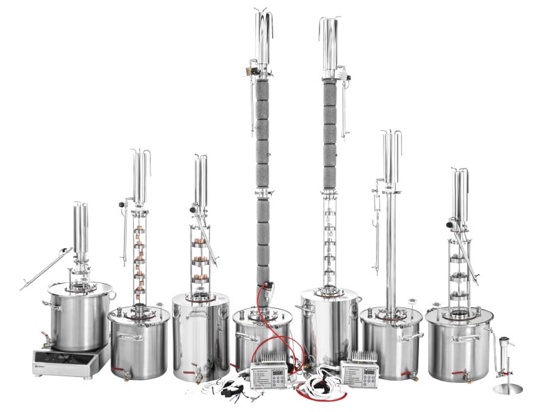 Светильник с ректификационной колонной