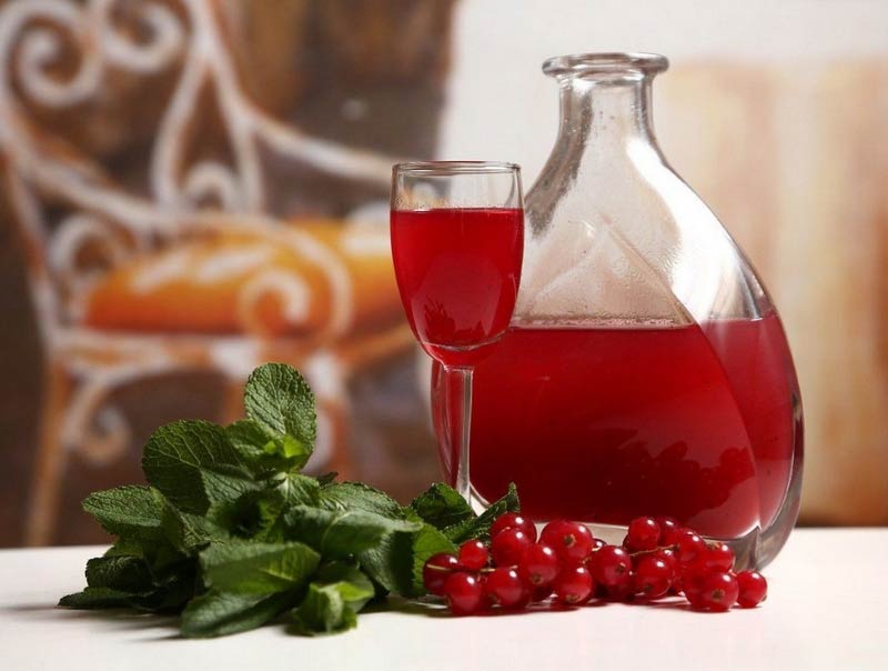 мятный ликер с клюквой