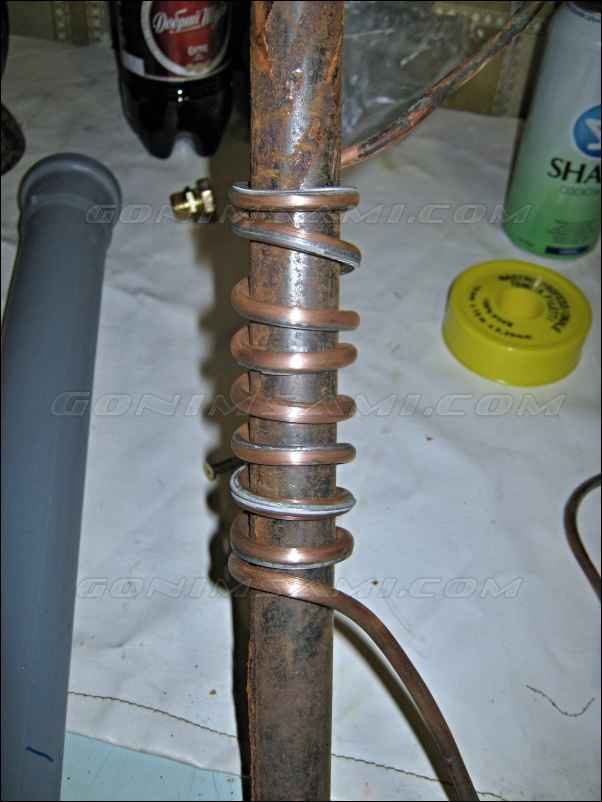 наматываем змеевик для холодильника змеевика на самогонный аппарат