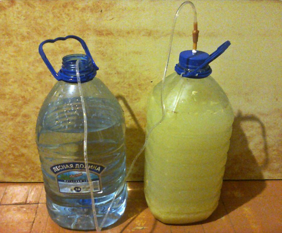 5 литровые бутылки с брагой