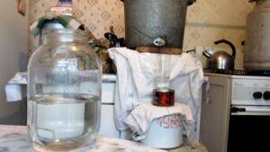 Процесс перегонки браги в самогон