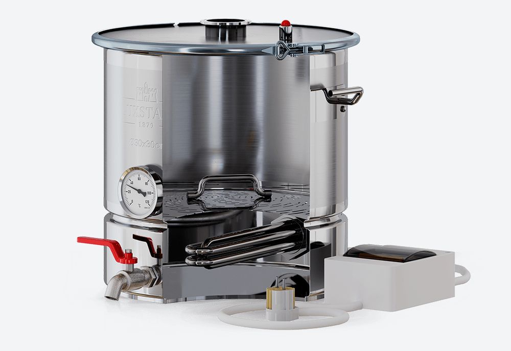 ТЭН в перегонном кубе в разрезе